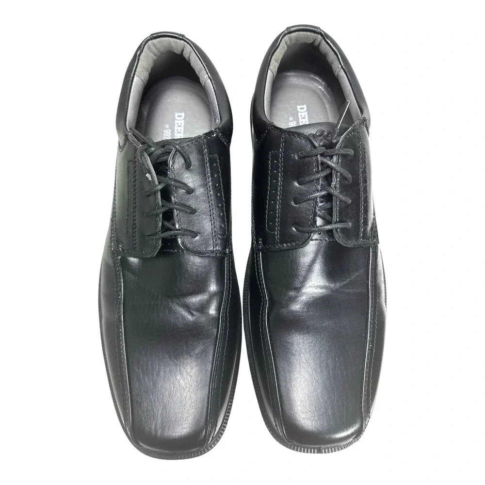 Deer Stags Williamsburg Dress Oxfords – Modern Bicycle Toe, Black, Size 14W